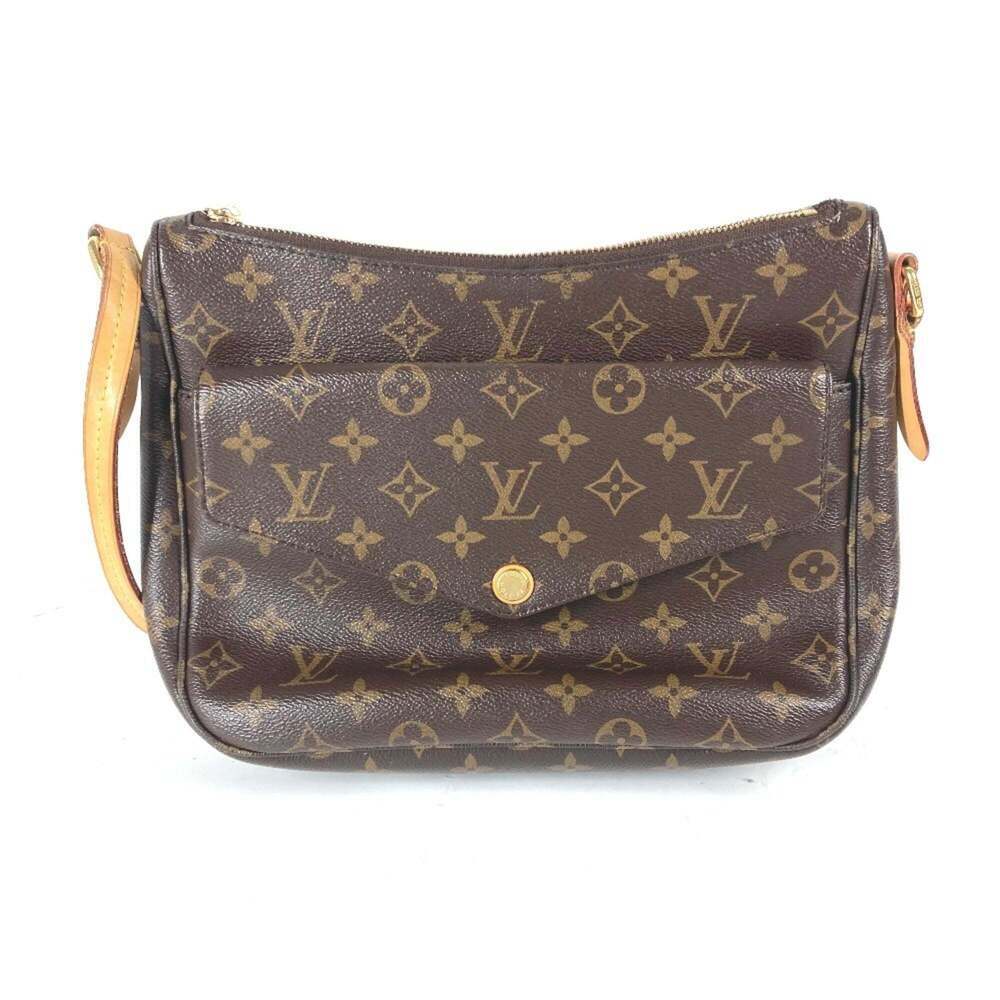 LOUIS VUITTON Brown Monogram Canvas Pochette Shoulder Bag